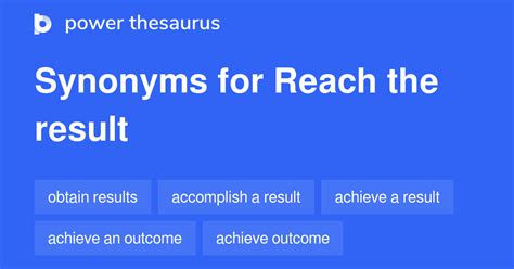 Thesaurus results for RESULT (IN) .